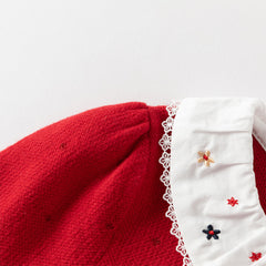 Dave&Bella Toddler Girls Adorable Red A-line Mesh Princess Dress