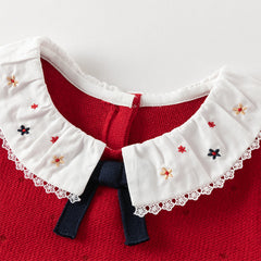 Dave&Bella Toddler Girls Adorable Red A-line Mesh Princess Dress