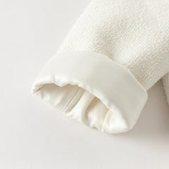 Dave&Bella Toddler Girls Elegant Milk White Round Collar Long Sleeve Jackets