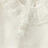Dave&Bella Toddler Girls Elegant Milk White Sleeveless A-line Mesh Dress(wallet bag)