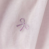 Dave&Bella Toddler Girls Noble Light Purple Doll Collar Long-sleeved Soft Mesh Dress