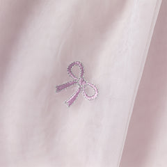 Dave&Bella Toddler Girls Noble Light Purple Doll Collar Long-sleeved Soft Mesh Dress