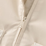 Dave&Bella Toddler Girls Light Khaki Outdoor Waterproof Lightweight Hooded Jackets