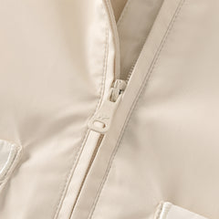 Dave&Bella Toddler Girls Light Khaki Outdoor Waterproof Lightweight Hooded Jackets