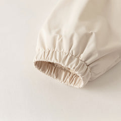 Dave&Bella Toddler Girls Light Khaki Outdoor Waterproof Lightweight Hooded Jackets