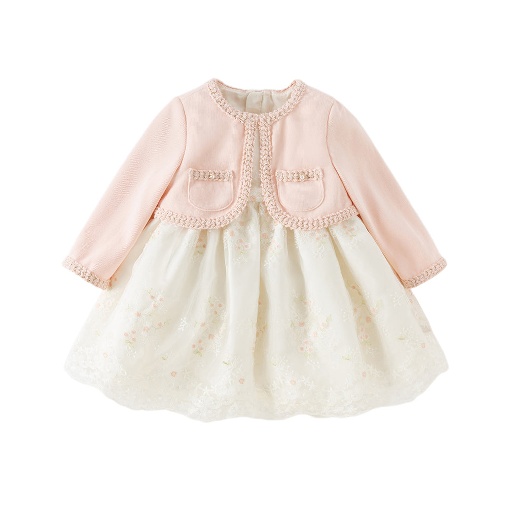 Dave&Bella Toddler Girls Sweet Pink Elegant Princess Mesh Dress
