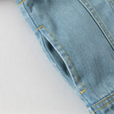 Dave&Bella Toddler Boys Outwear Hooded Comfortable Cotton Denim Blue Jackets