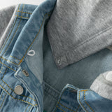 Dave&Bella Toddler Boys Outwear Hooded Comfortable Cotton Denim Blue Jackets