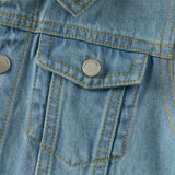 Dave&Bella Toddler Boys Outwear Hooded Comfortable Cotton Denim Blue Jackets