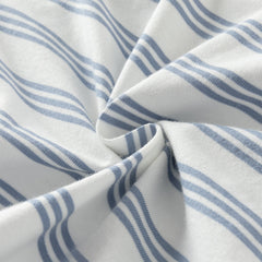 Dave&Bella Toddler Boys Playful Blue White Striped Soft Cotton T-shirt Tops