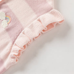 Dave&Bella Toddler Girls Pink Purple Striped Comfortable Cotton Sleeveless Vests