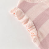 Dave&Bella Toddler Girls Pink Purple Striped Comfortable Cotton Sleeveless Vests