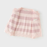Dave&Bella Toddler Girls Pink Purple Striped Comfortable Cotton Sleeveless Vests
