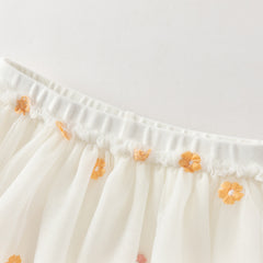 Dave&Bella Toddler Girls Fashion Light Grey/White Mesh Dress-style Pants