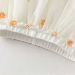 Dave&Bella Toddler Girls Fashion Light Grey/White Mesh Dress-style Pants