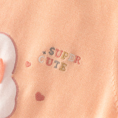 Dave&Bella Toddler Girls Cute Rabbit-style Orange Round Collar Cotton Tank Tops