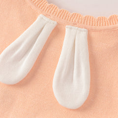 Dave&Bella Toddler Girls Cute Rabbit-style Orange Round Collar Cotton Tank Tops