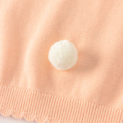 Dave&Bella Toddler Girls Cute Rabbit-style Orange Round Collar Cotton Tank Tops