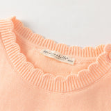 Dave&Bella Toddler Girls Cute Rabbit-style Orange Round Collar Cotton Vests