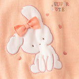 Dave&Bella Toddler Girls Cute Rabbit-style Orange Round Collar Cotton Vests