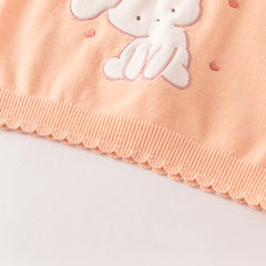 Dave&Bella Toddler Girls Cute Rabbit-style Orange Round Collar Cotton Tank Tops