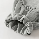 Dave&Bella Toddler Girls Cute Grey Breathable Cotton Loose Drawstring Pants