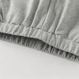 Dave&Bella Toddler Girls Cute Grey Breathable Cotton Loose Drawstring Pants