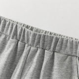 Dave&Bella Toddler Girls Cute Grey Breathable Cotton Loose Drawstring Pants
