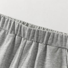 Dave&Bella Toddler Girls Cute Grey Breathable Cotton Loose Drawstring Pants
