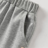 Dave&Bella Toddler Girls Cute Grey Breathable Cotton Loose Drawstring Pants