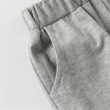 Dave&Bella Toddler Girls Cute Grey Breathable Cotton Loose Drawstring Pants