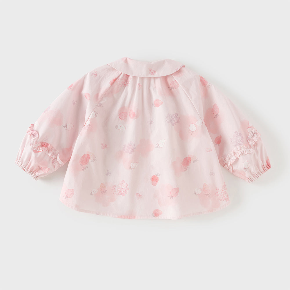 Dave&Bella Toddler Girls Adorable Strawberry Print Pink Soft Cotton Shirt Tops
