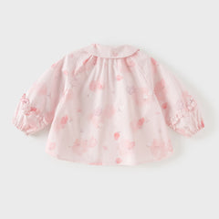 Dave&Bella Toddler Girls Adorable Strawberry Print Pink Soft Cotton Shirt Tops