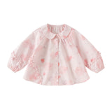 Dave&Bella Toddler Girls Adorable Strawberry Print Pink Soft Cotton Shirt Tops
