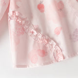 Dave&Bella Toddler Girls Adorable Strawberry Print Pink Soft Cotton Shirt Tops