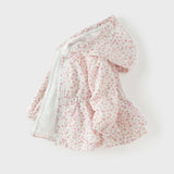 Dave&Bella Toddler Girls Adorable Pink Floral Print Outwear Hooded Jackets