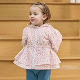 Dave&Bella Toddler Girls Adorable Pink Floral Print Outwear Hooded Jackets