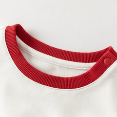 Dave&Bella Toddler Girls Versatile White Long Sleeve Rabbit Print Sweatshirts Tops