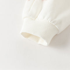 Dave&Bella Toddler Girls Versatile White Long Sleeve Rabbit Print Sweatshirts Tops