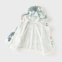 Dave&Bella Toddler Girls/Boys  Outdoor Cute Print Long Sleeve Hooded Top Pant Suits