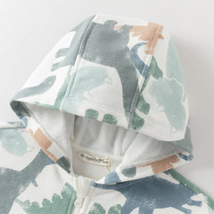 Dave&Bella Toddler Girls/Boys  Outdoor Cute Print Long Sleeve Hooded Top Pant Suits