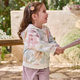 Dave&Bella Toddler Girls/Boys Outdoor Cute Print Long Sleeve Hooded Top Pant Suits