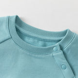 Dave&Bella Toddler Boys Blue Comfortable Cotton Sweatshirt Pant Suits