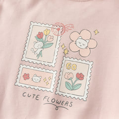 Dave&Bella Toddler Boys/Girls Blue/Light Pink Casual Loose Sweatshirt Tops