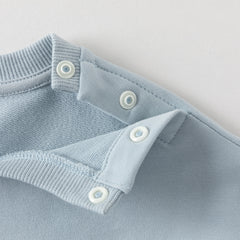 Dave&Bella Toddler Boys/Girls Blue/Light Pink Casual Loose Sweatshirt Tops