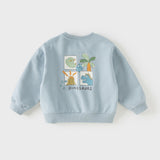 Dave&Bella Toddler Boys/Girls Blue/Light Pink Casual Loose Sweatshirt Tops