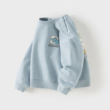 Dave&Bella Toddler Boys/Girls Blue/Light Pink Casual Loose Sweatshirt Tops