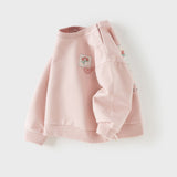 Dave&Bella Toddler Boys/Girls Blue/Light Pink Casual Loose Sweatshirt Tops