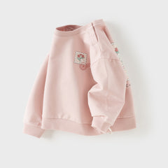 Dave&Bella Toddler Boys/Girls Blue/Light Pink Casual Loose Sweatshirt Tops