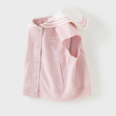 Dave&Bella Toddler Girls Sweet Pink Naval Collar Sleeveless Tank Tops